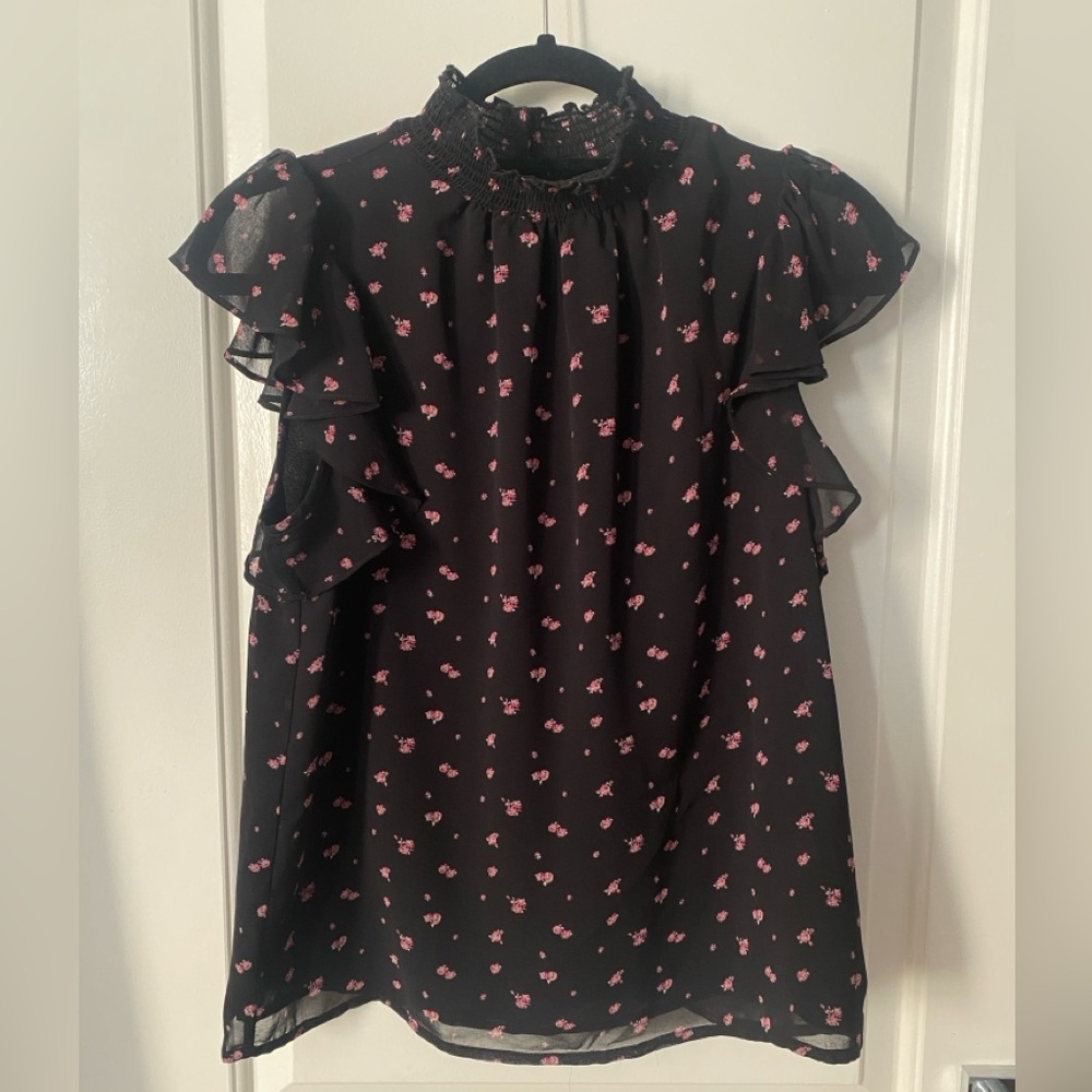 Ruffle sleeve floral top from 1. State